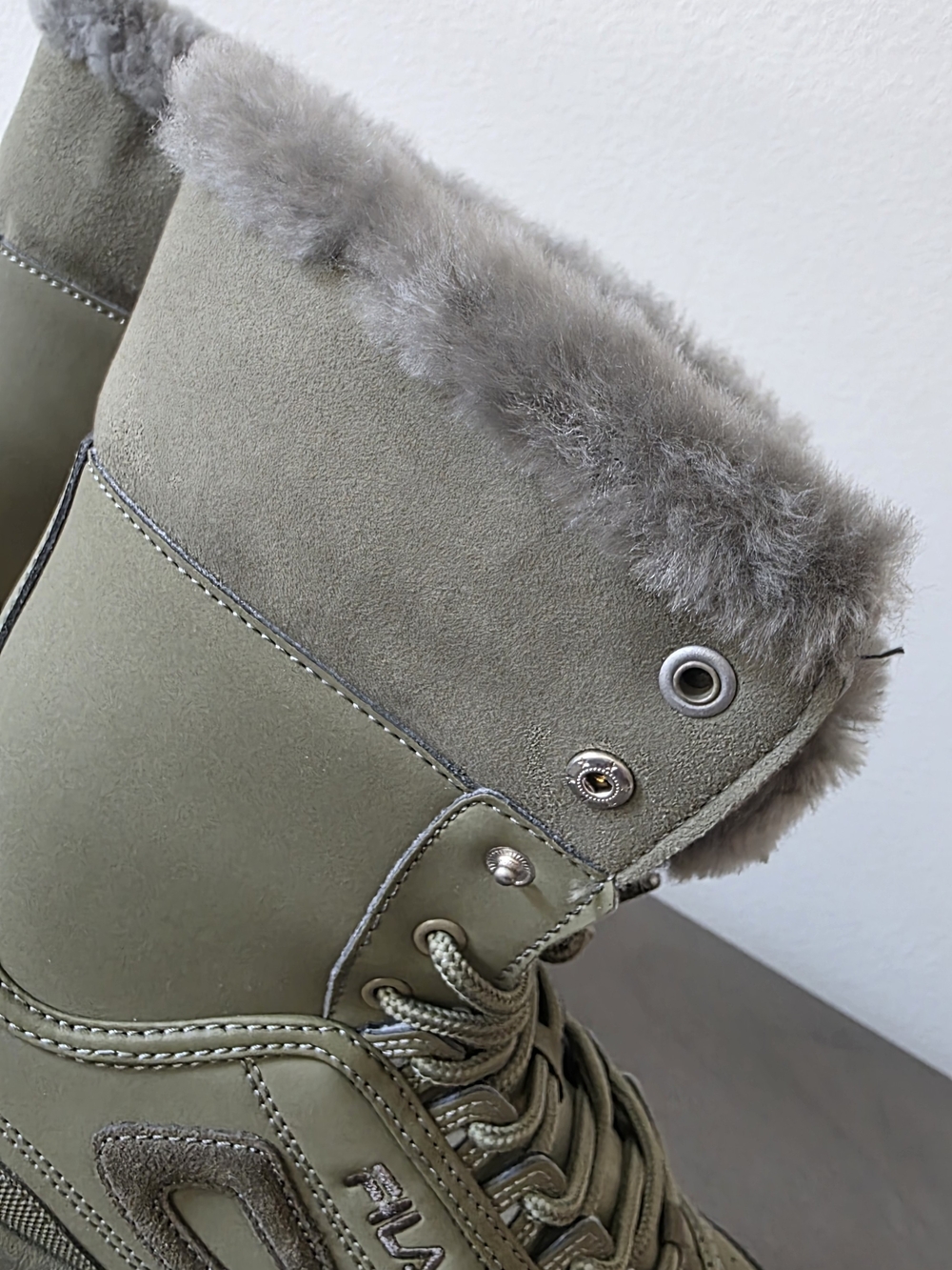 FILA Women's Olive Green Fur-Lined Winter Boots - Picture 8 of 8